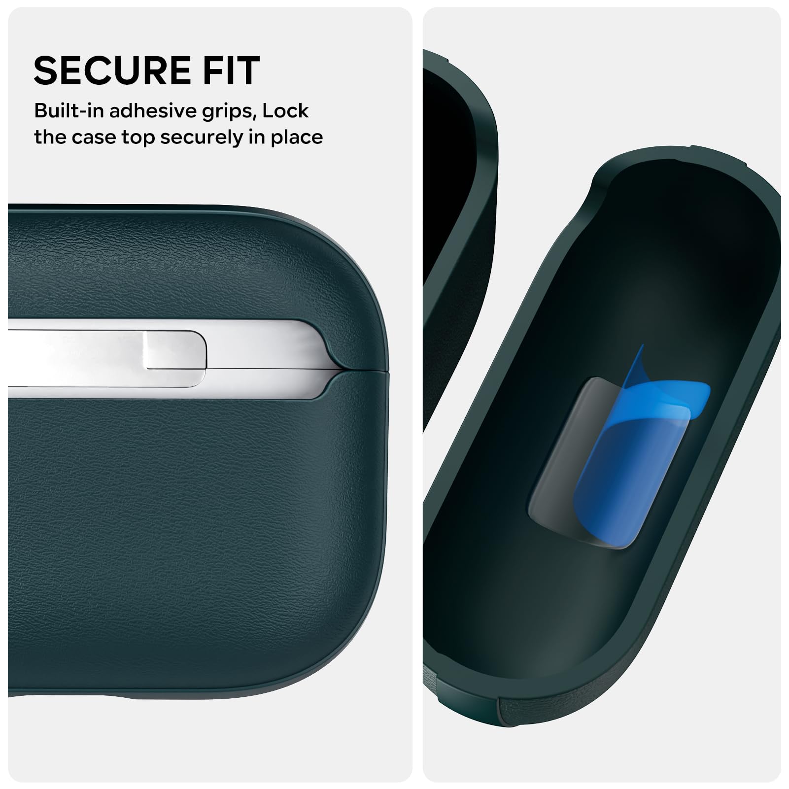 Coque TPU Imitation Cuir Pour AirPods Pro 3 (2025) - Protection Antichoc, LED Visible, Chargement Sans Fil Compatible - 4