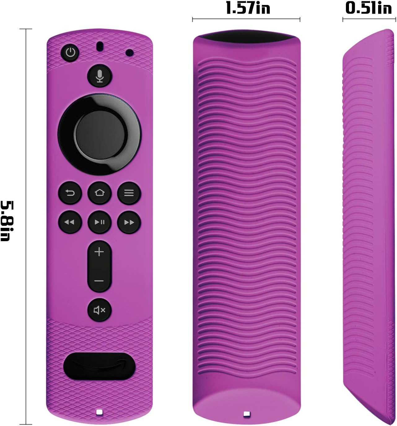 Remote Cover for Fire TV Stick 4K QCUTE Shockproof Silicone Remote Case Shockproof for Fire TV Cube/Fire TV (3rd Gen) Compatible with All-New 2nd Gen Alexa Voice Remote Control with Lanyard