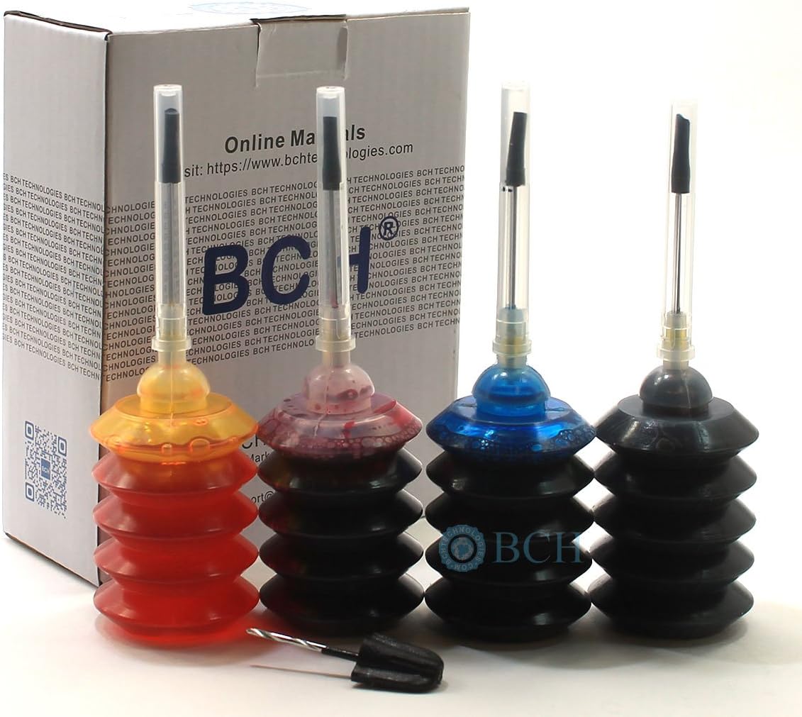 BCH Refill Ink Kit Compatible with Canon PG-240, PG-243, PG-245, CL-241, CL-244, CL-246 XL – Replaces Canon 275 276 Ink Cartridges – High-Yield Refill Bottles for PIXMA Printers