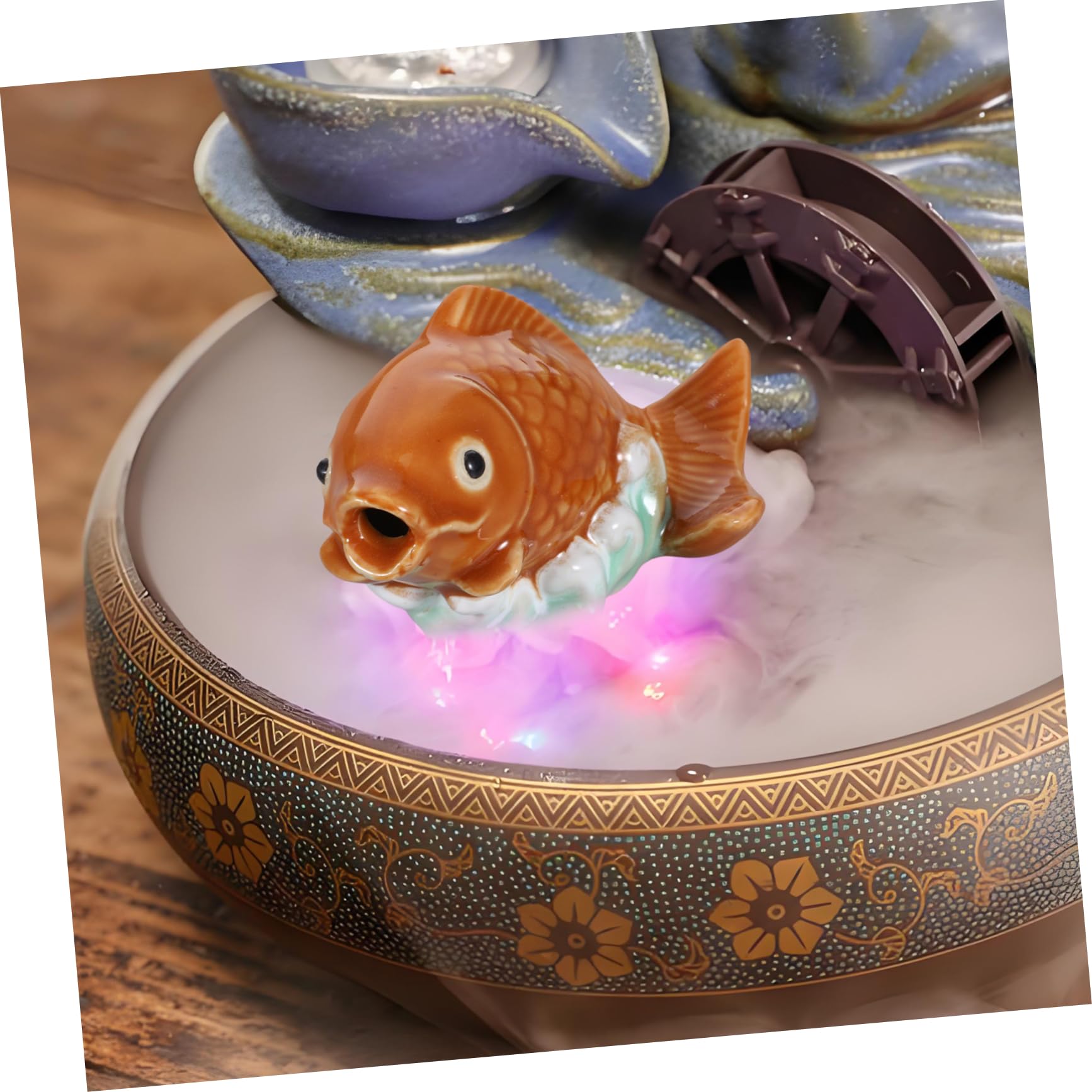 Amazon.co.jp: Garneck の鯉の噴水ノズル装飾品 風を感じるの魚像 多 