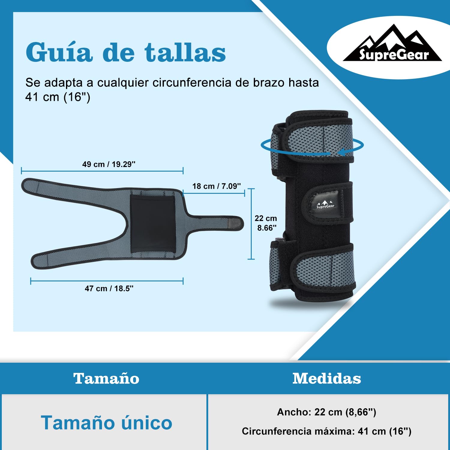 supregear Apoyo de Codo, Soporte de Férula para Codo para Dormir Cómodamente para Síndrome del Túnel Cubital, Tendinitis, Nervio Ulnar, Manga de Compresión Ajustable para Estabilizar, Talla Única