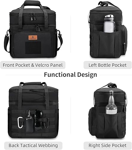 Miniatura 2 de Lonchera táctica para hombres, gran bolsa de almuerzo con aislamiento expandible, duradera, impermeable, a prueba de fugas, para adultosviajes de