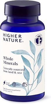 Higher Nature Whole Minerals - Bio Minerals - True Food  - 60 Capsules | Plant Based Complex, Multimineral Supplement, 100% Natural Sourced Minerals, Enhance Energy & Strengthen Immunity
