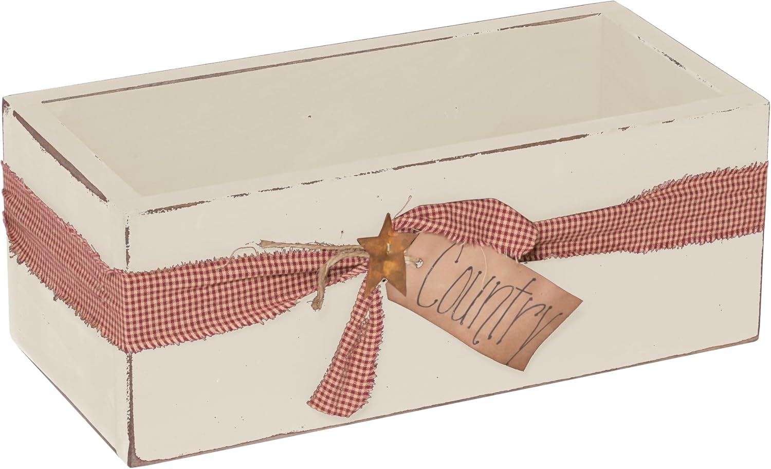 Furniture Barn USA Farmhouse Rustic Decorative Tool Box