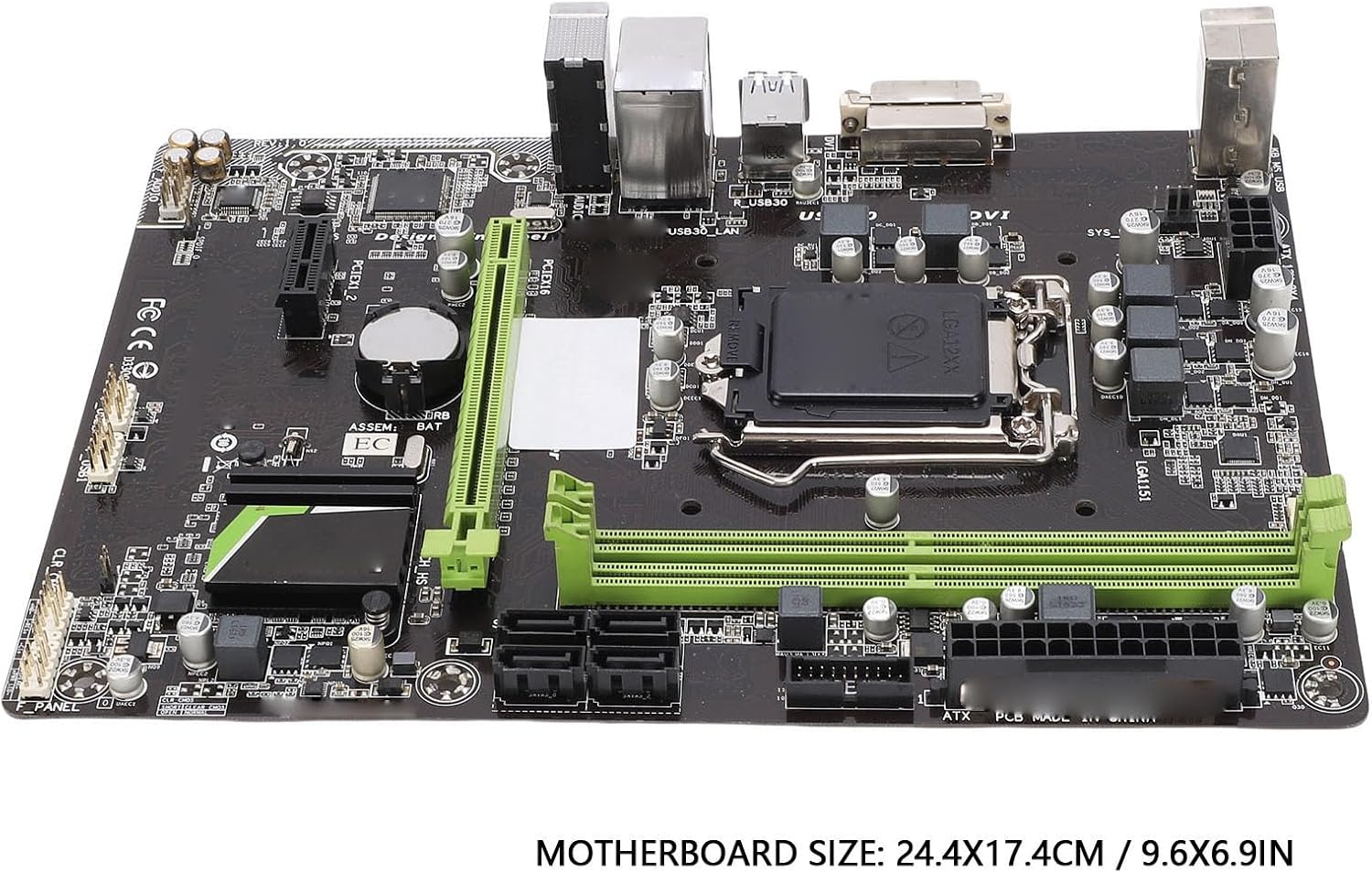 Denash LGA 1151 Motherboard,Desktop Computer Motherboard for LGA 1151 M ATX 2 Channel,Gaming Motherboard Support DDR4 2133MHz 32GB for Work Gaming