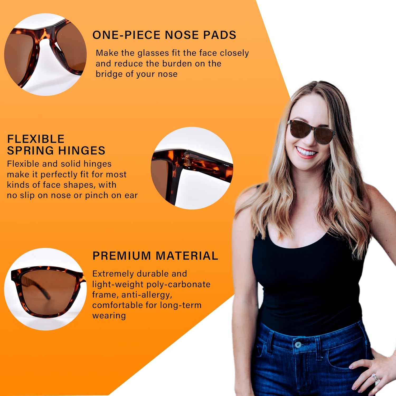 Reading Sunglasses for Women Men Full Lens Outdoor Readers Sunglasses UV Protection Sun Readers (Not Bifocal) - Image 3