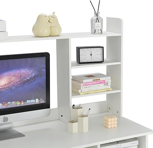 Miniatura 4 de ROCKPOINT, Axess - Escritorio para computadora con gabinete, bandeja para teclado y estantería para oficina en casa pequeña y habitación, escritorio