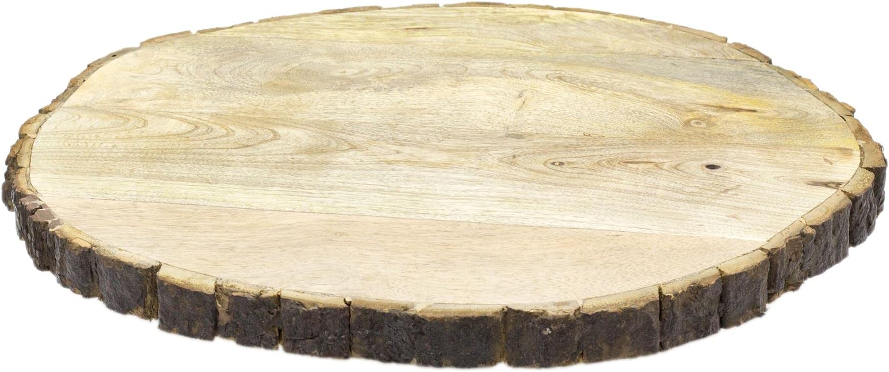 42cm Wooden Tree Trunk Cake Stand | Large Wedding Birthday Cake Round Display Board | Serving Platter Table Centerpiece