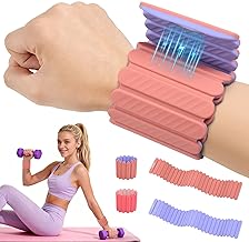 Abahub Wearable Wrist & Ankle Weights Set of 2, Stackable Magnetic Weighted Bracelet for Women, Waterproof Silicone Arm Leg Weights for Home Gym Workout, Running, Yoga & Pilates