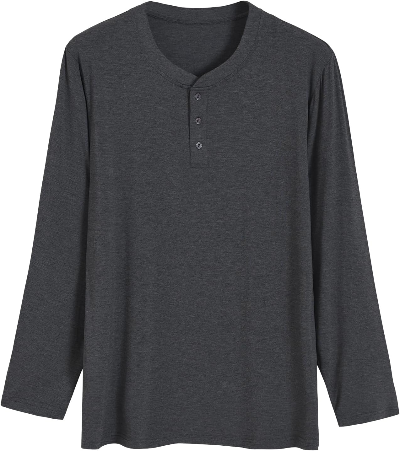 Latuza Men's Long Sleeve Pajama Shirt 2 Pack Henley Neck Sleep Tops - Image 2