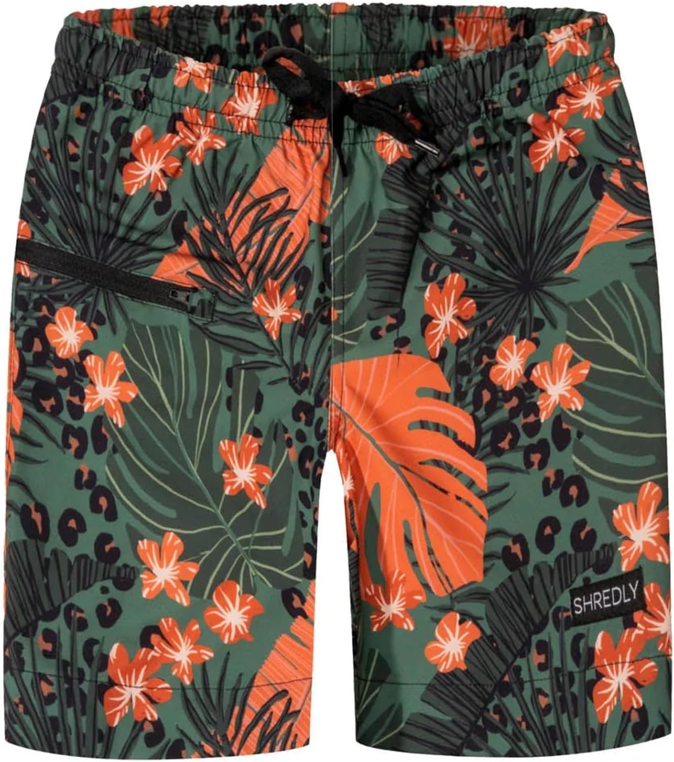 SHREDLY Littles Short for Kids | Recycled 4-Way Stretch Fabric, Adjustable Waistband, & Zippered Pocket for Active Adventures