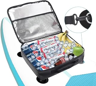 MaWGcowerd Paddle Board Cooler Portable Deck Bag with Mesh Top, Waterproof Insulated Deck Bag Food Storage Bag SUP Accessories, for Beverage, Food