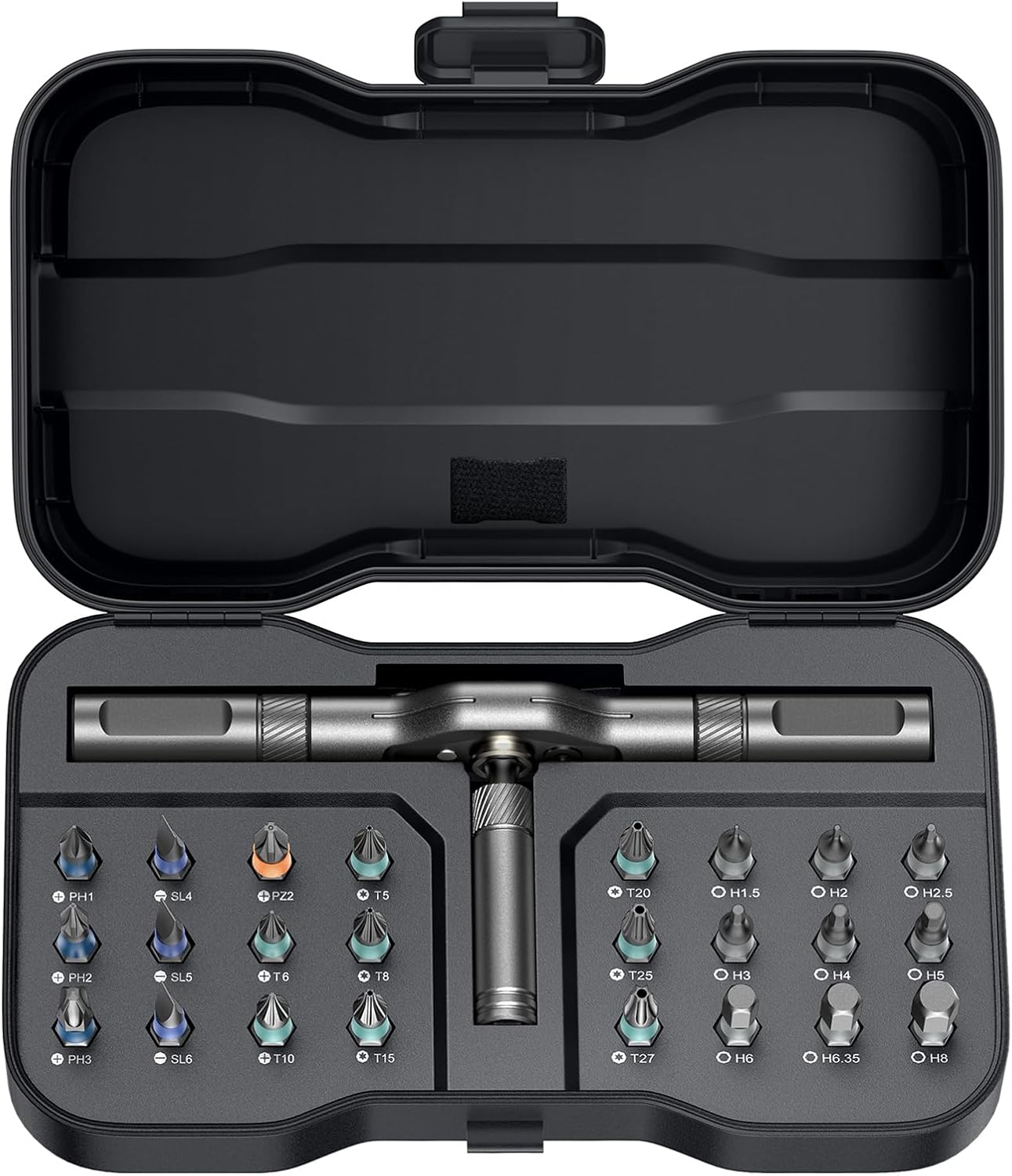 24 in 1 Magnetic Screwdriver Set, Ratchet Screwdriver Set Magnetic, DIY Ratchet Handle Detachable Versatile Toolkit for PC, Furniture, Bicycle