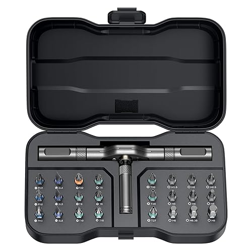 2026 Upgraded 24-in-1 Magnetic Ratchet Screwdriver Set, T-Handle Ratchet, Ergonomic