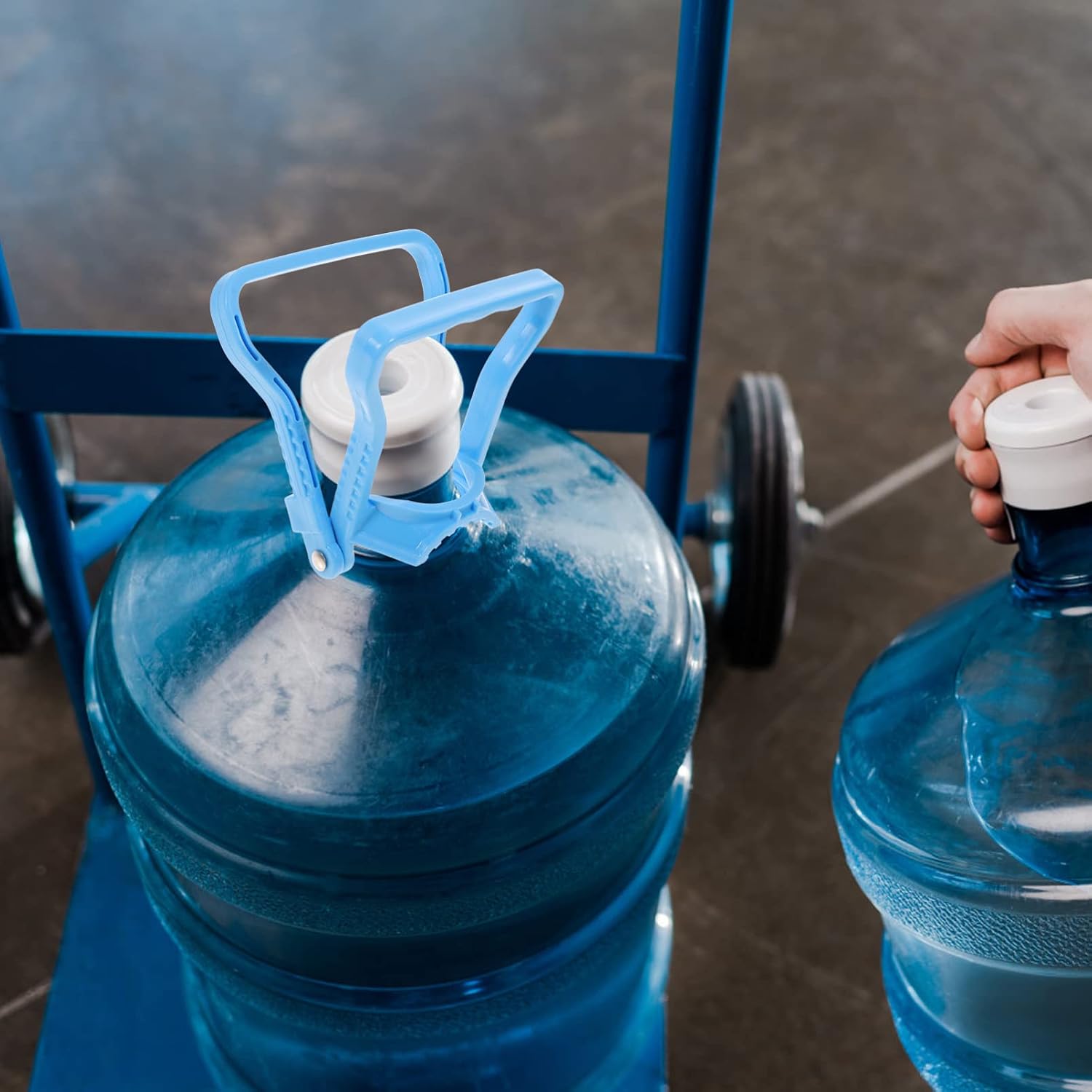DOITOOL Water Bottle Handles 4-Pack Ergonomic Gallon Water Jug Carrier Lifters for 1 to 5 Gallon Bottles Comfortable Grip Bucket Lifters for Home Office and Stations
