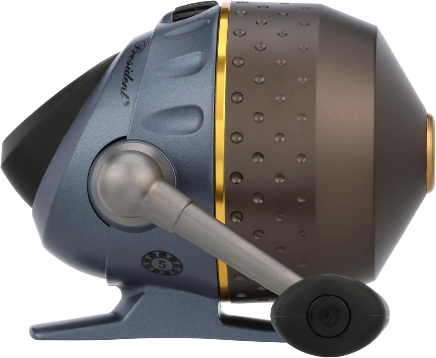 Pflueger President Spincast Reel, Size 10 Fishing Reel, Right/Left Handle Position, Aluminum Spool, Dial Drag System