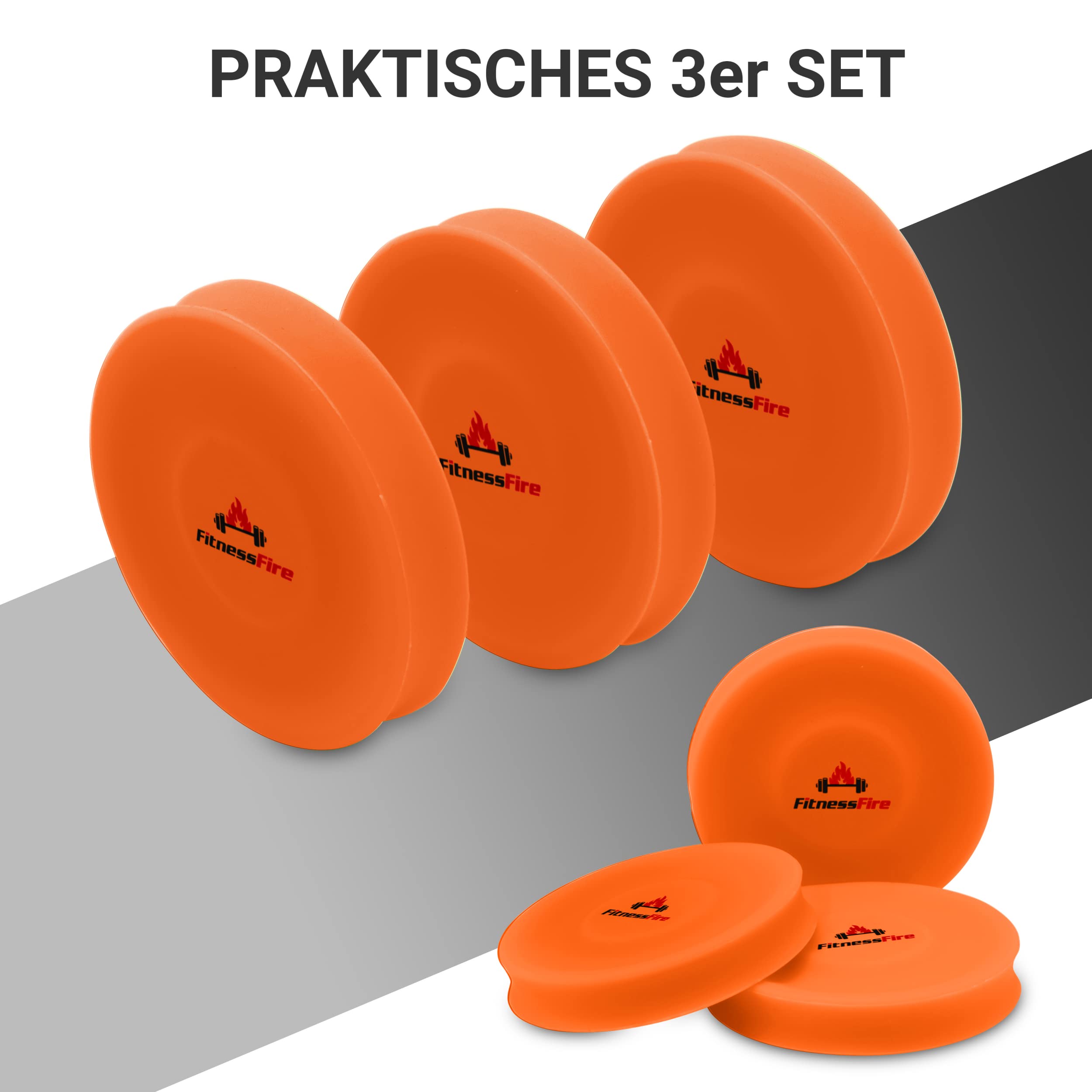 Zestaw 3 mini frisbee – małe frisbee latają na odległość ponad 60 metrów – nowy modny rodzaj sportu – alternatywa dla zwykłej szyby frisbey – pływa w wodzie (neonowy pomarańcz)