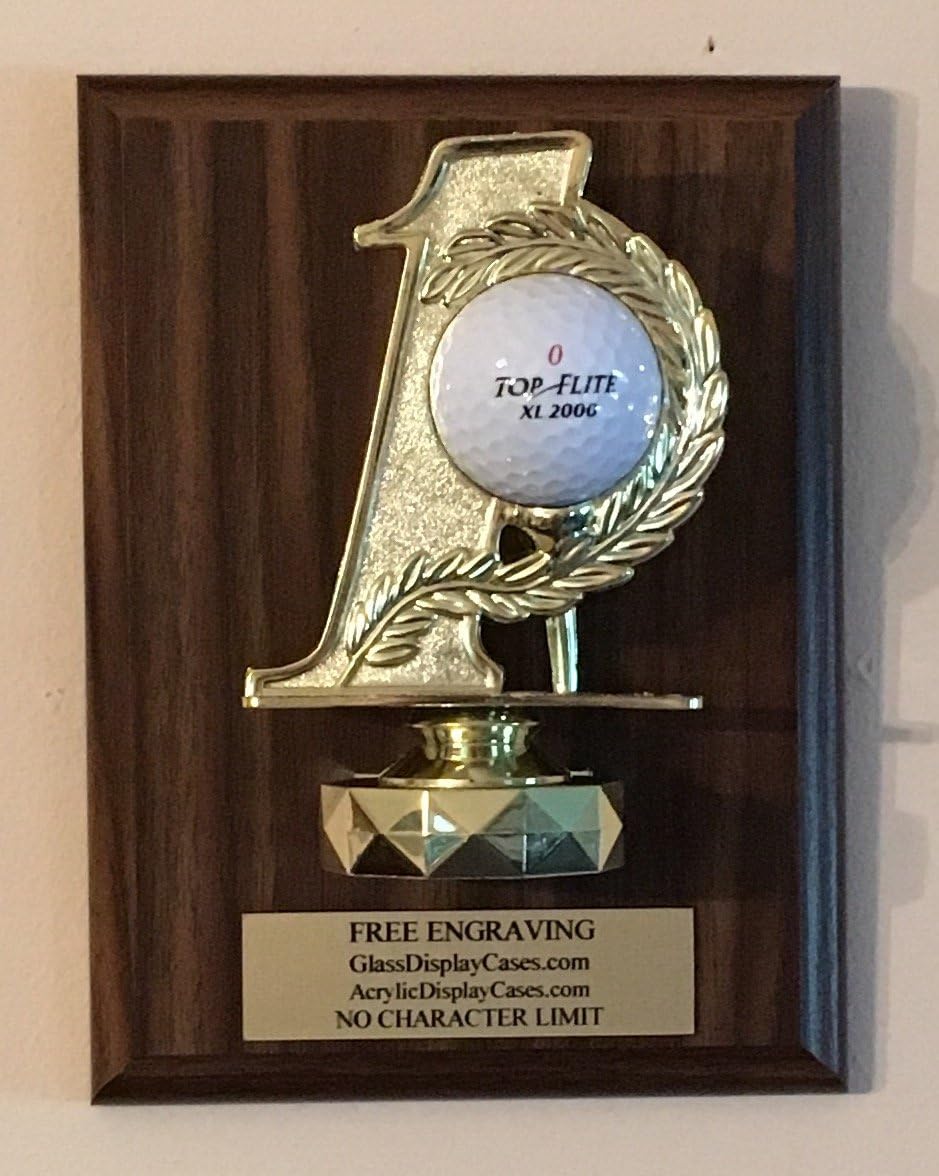Amazon.co.jp ゴルフボールPersonalized穴で壁マウントディスプレイ スタンドホルダー木製Plaque withウォールナット仕上げ Free Engraving