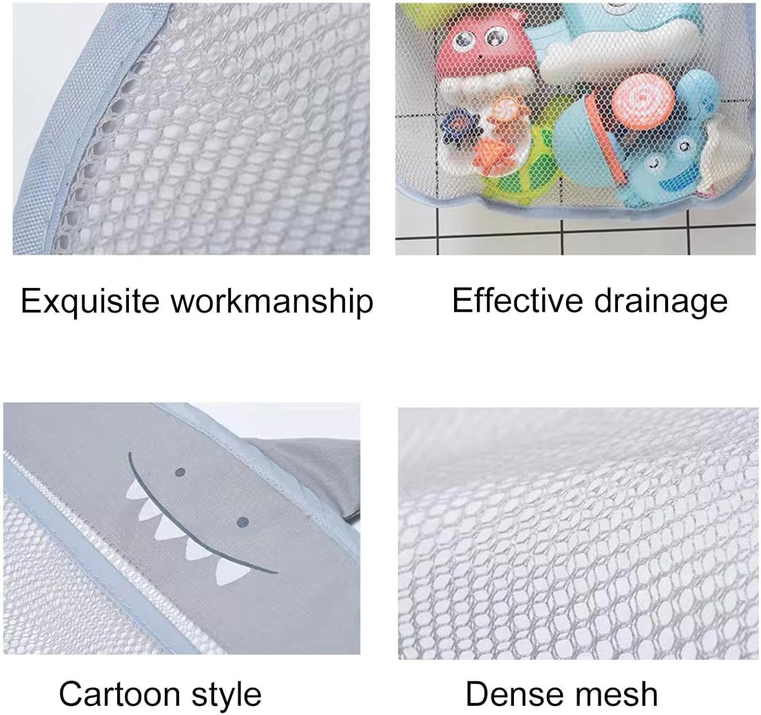 Fidtoy foldable bath toy organizer with zipper storage design