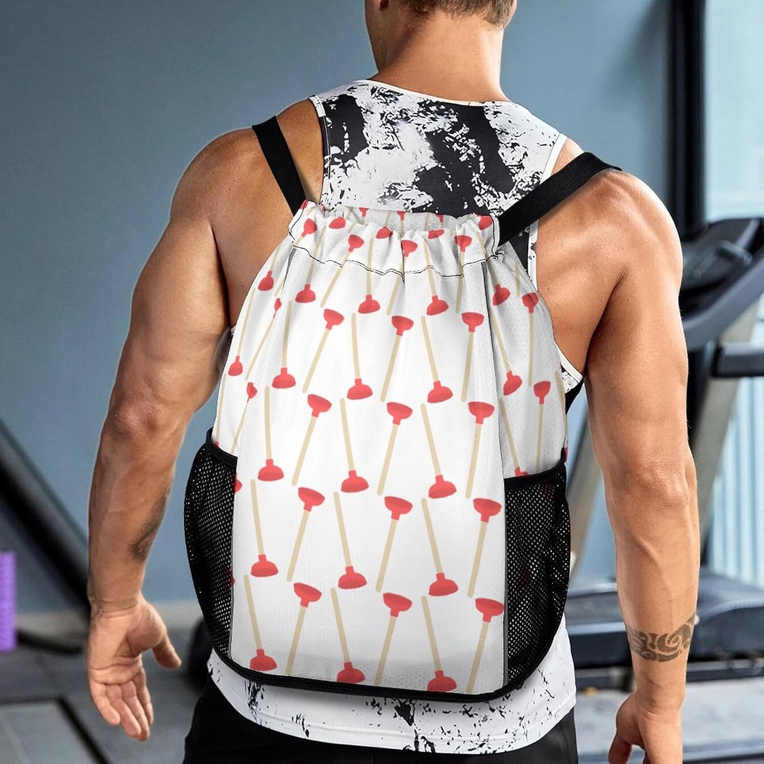 Toilet Plunger Sports Bundle Pocket Wet Dry Separation Backpack