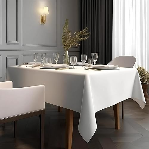 Thcbme Mantel de vinilo, mantel rectangular impermeable a prueba de aceite, resistente al desgarro, apto para varias vacaciones, mantel de PVC