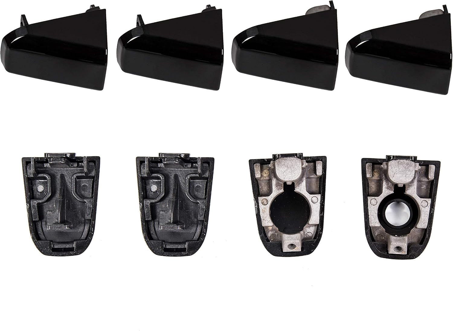 ECOTRIC 4Pcs Exterior Door Handles Replacement Compatible with 2014-2019 Chevy Silverado GMC Sierra Replacement for 22923605 23236150 22929464 22923599 84713668 22929412 Black