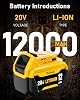 Batería de 12Ah de repuesto para Dewalt 20V Max (amarillo, paquete de 2) | Compatible con taladro de impacto Dewalt 20V, martillo perforador, Sawzall, aspiradora 3