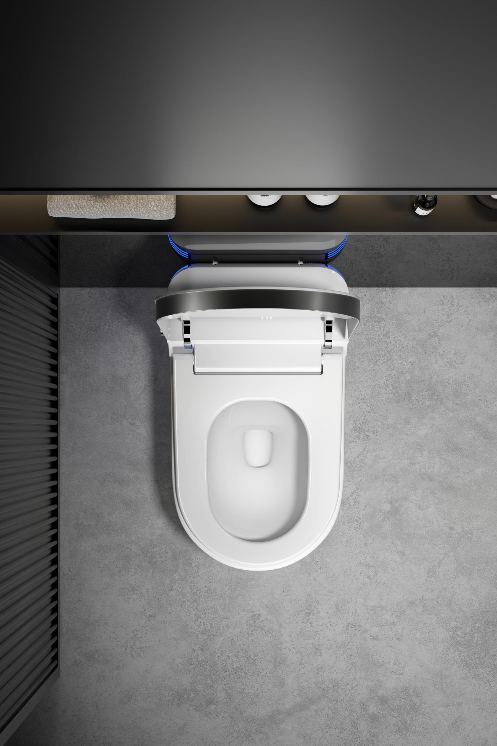 Inodoro WC Inteligente A680 (Salida a Suelo) | Descarga automática | Asiento calefactable | Tanque integrado | Control Remoto | Temperatura del agua | Panel Digital.