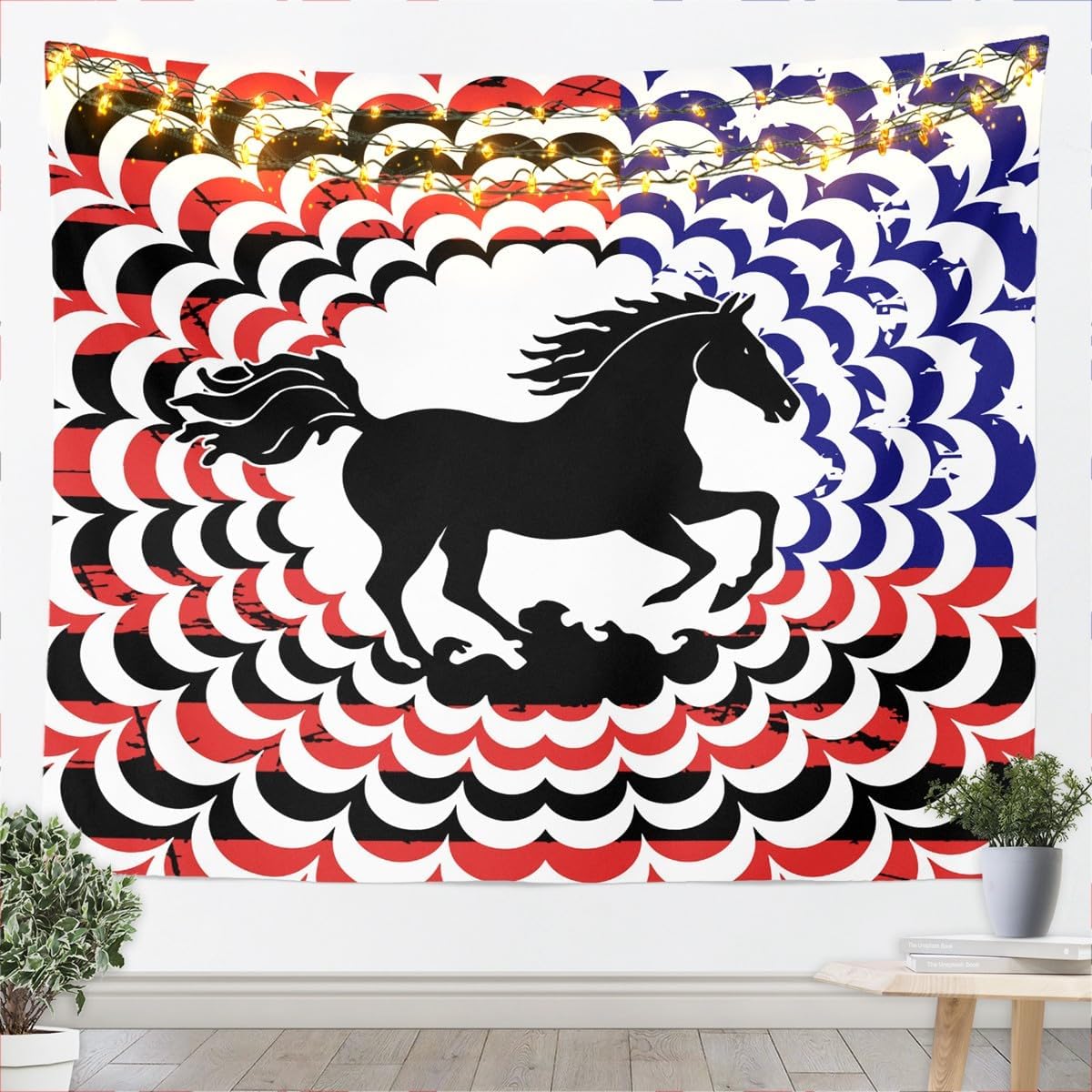jejeloiu Wolf Tapestry Large 59"x82" Kids Wolves Howling Wall Art for Bedroom Living Rooms, Animal Wall Hanging Blanket Lightweight Room Decor Colorful image 5