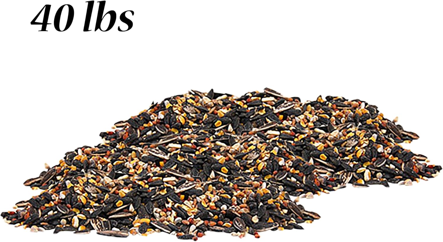 Wild Bird Seed Mix, No Millet Special, 40 lbs. | Premium Bird Food Blend with Sunflower, Safflower, Wheat & Cracked Corn | No Filler Formula for Hopper, Tube & Gazebo Feeders | Backyard Bird Seed