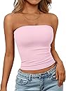 Trendy Queen Women's Strapless Bandeau Crop Top