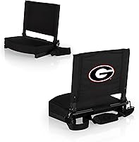 Vista 24 de PICNIC TIME NCAA Georgia Bulldogs Gridiron - Asiento de estadio, ligero, silla plegable portátil para gradas y bancos, (negro)