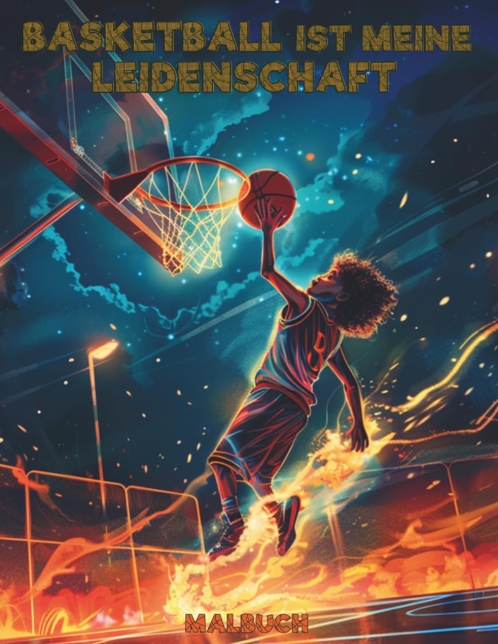 Basketball ist meine Leidenschaft: Basketball-Malbuch für alle Altersgruppen: Entdecke ikonische Spieler aus aller Welt mit ihren Nationalflaggen sowie spannenden Fakten über Basketball