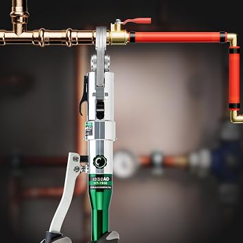 Copper Tube Fittings Hydraulic Pipe Crimping Tool with 1/2,3/4,1 and 1-1/4 inch Jaw for Copper Pipe and 1/2&3/4 Jaw for F1807 Pex Pipe Copper Ring