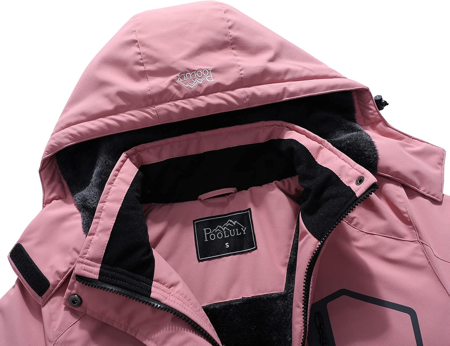 Pooluly Women's Ski Jacket Warm Winter Waterproof Windbreaker Hooded Raincoat Snowboarding Jackets : Clothing, Shoes & Jewelry