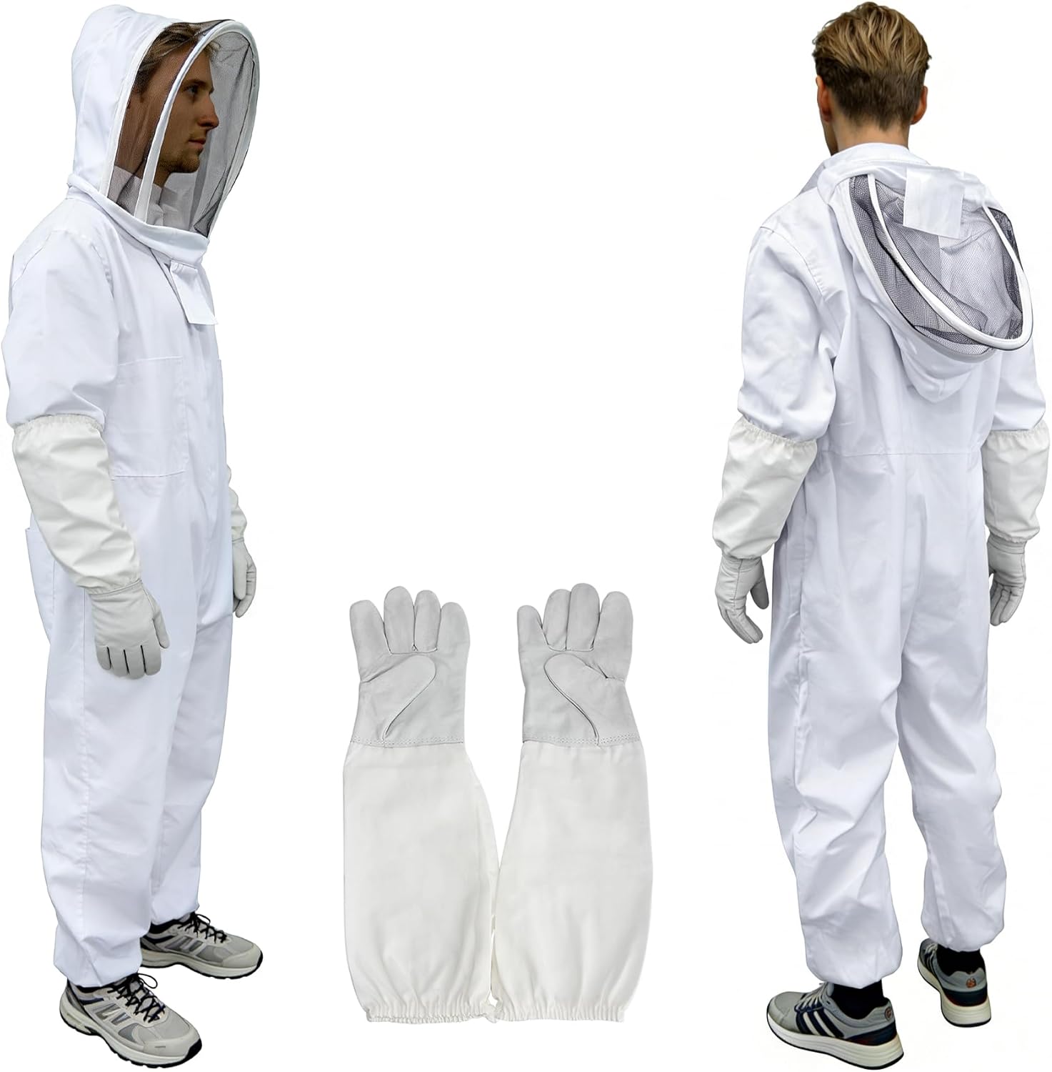 Blisstime 13pcs Bee Hives Starter Kit Beekeeping Supplies with Bee Suit, Bee Supplies and Equipment with Bee Smoker, Honey Bee Hive Tools for Beginners and Bee Keeper(XXL)
