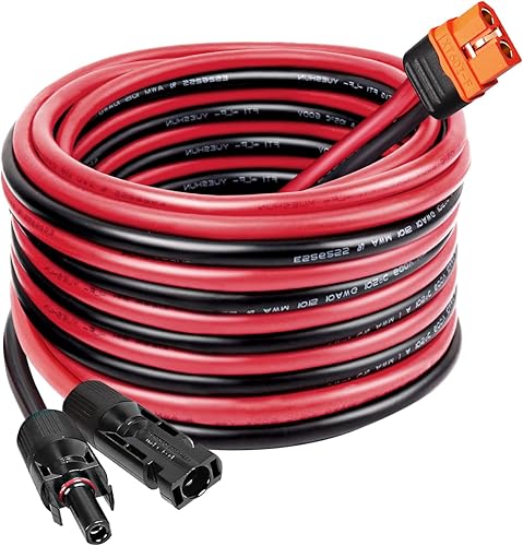 Miniatura 9 de MOOKEERF Cable solar a XT60i 10AWG - 2 piezas de panel solar de 3 pies a conector adaptador XT60i XT60i Cable de extensión para generador solar