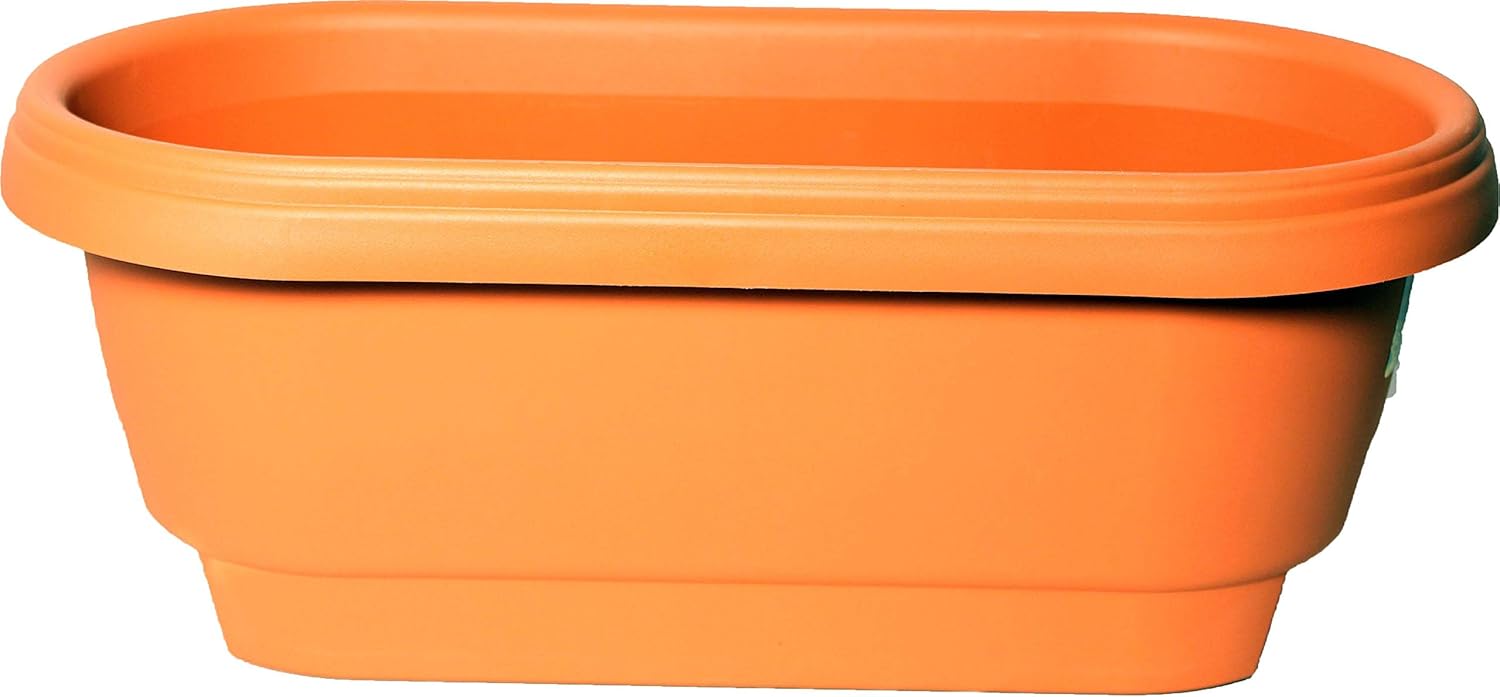 Bloem Llc 477241-1001 24" Terracotta Colored Deck Rail Planter