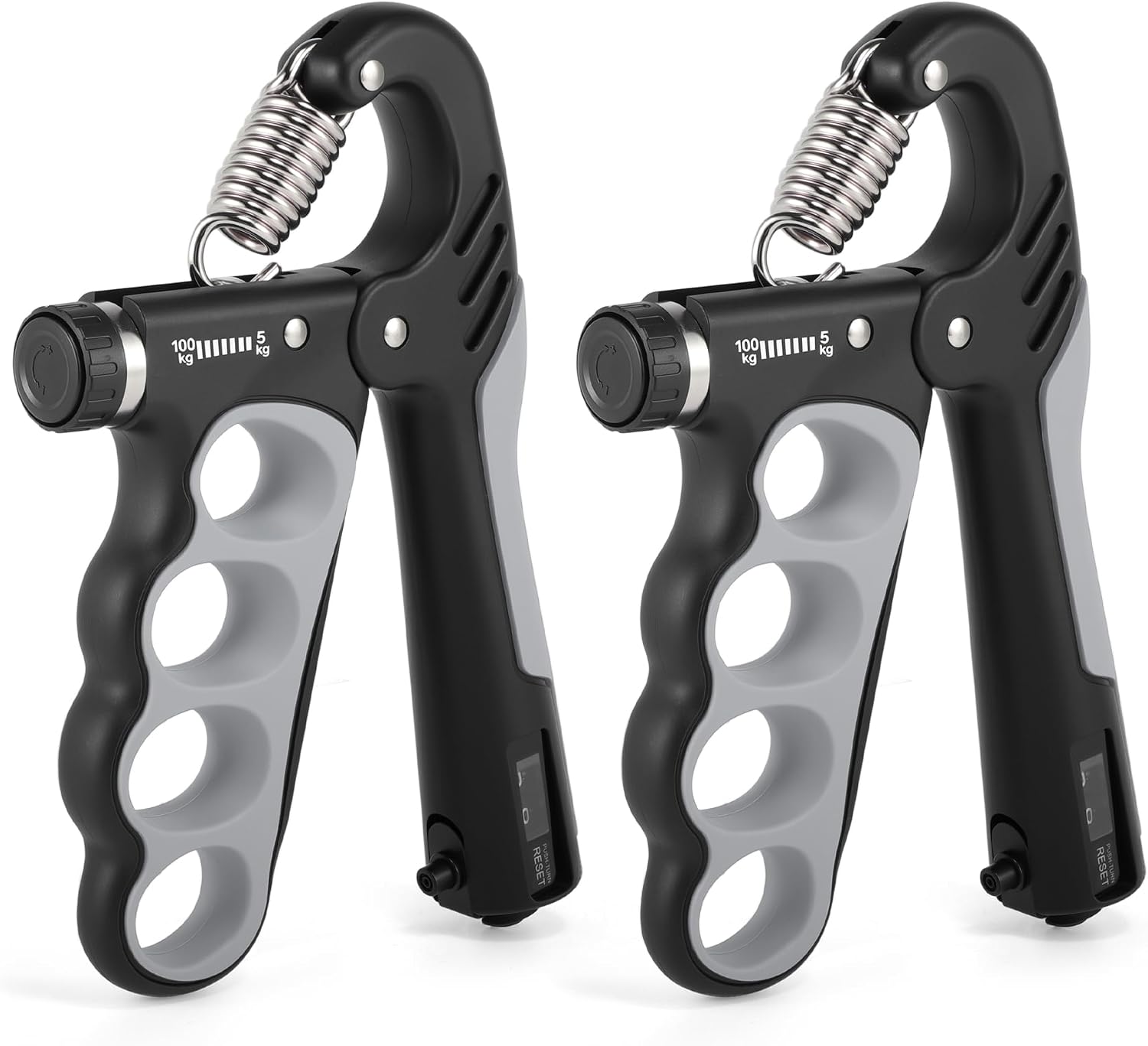 Grip Strength Trainer, Adjustable Resistance Hand Exerciser 11-220Lbs(5-100Kg), Hand Gripper Strengthener for Forearm Workout, 2 Pcs
