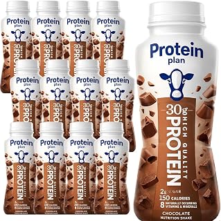 Protein Plan Chocolate Nutrition High Protein Shake 30g Protein - 12 Pack Bottles