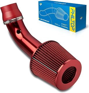 PHILTOP Universal Cold Air Intake Kit for Toyota Camry Honda CR-V (Red)