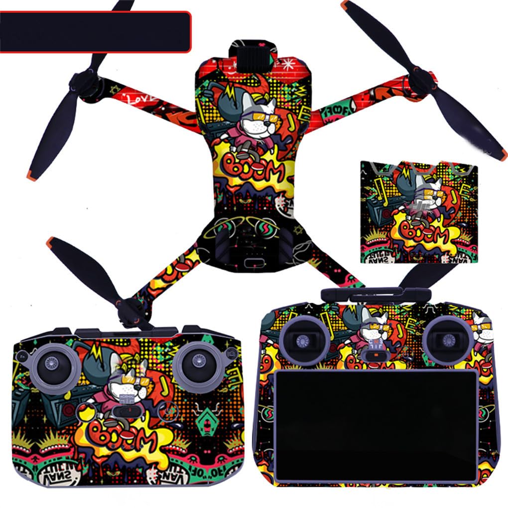 Decorative Sticker Kit for DJI Mini 5 Pro, Waterproof Skin Sticker Decal DIY Accessory Protective Film for DJI Mini 5 Pro Drone and Controller/Battery Manager (MN5PRO-11)