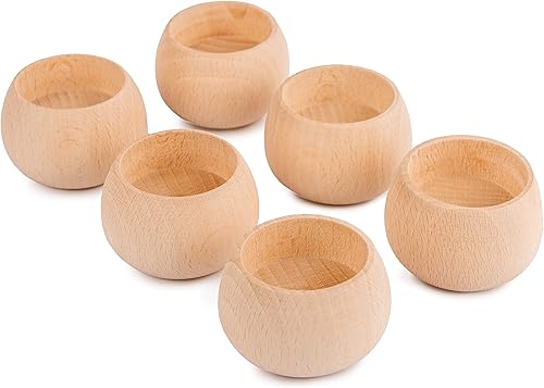 Portavelas de madera hechos a mano para velas votivas y velas de té, juego de 6