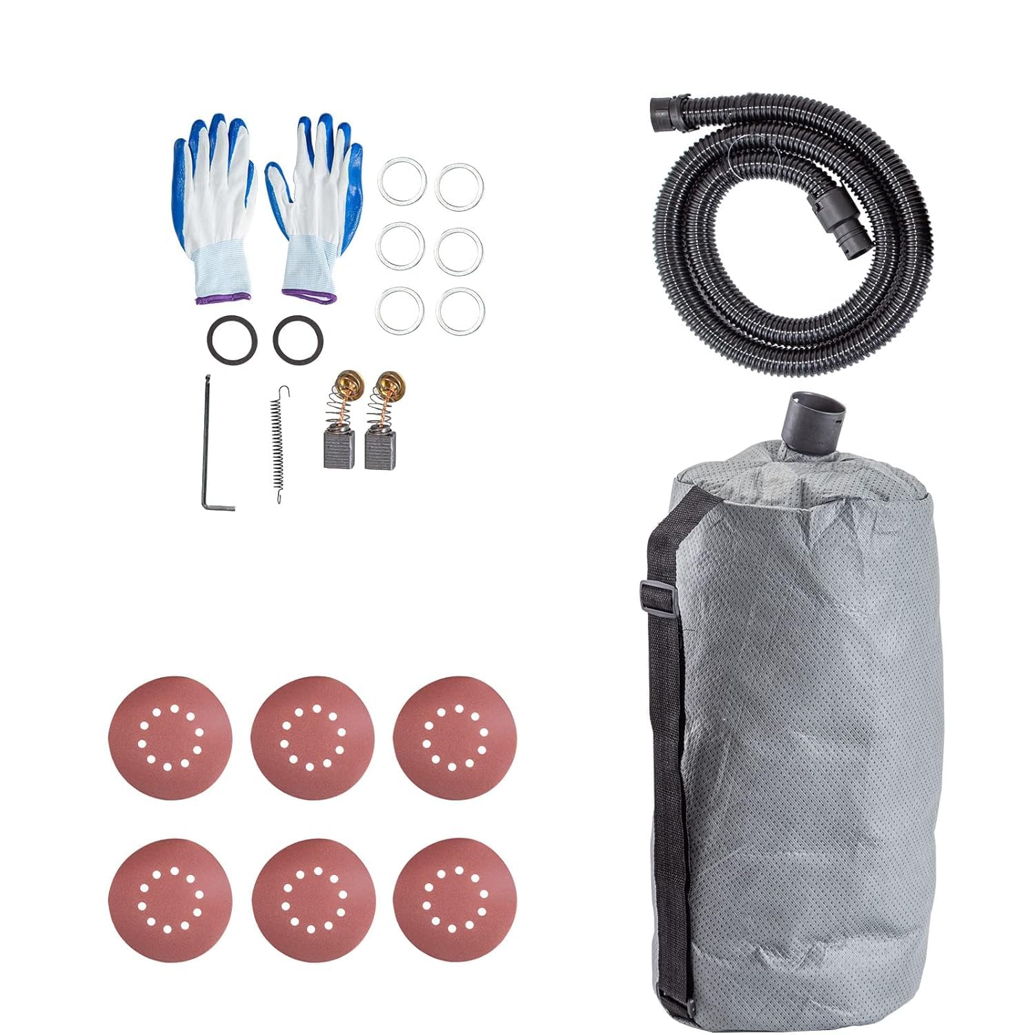 VEVOR Levigatrice per Cartongesso 850W, Velocità 800-1750 giri/min, Impugnatura Estensibile, Luce LED, Tubo per la Polvere Lungo
