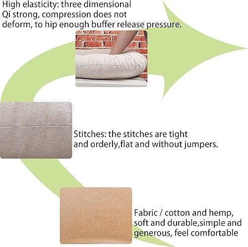 Miniatura 4 de VRTTLKKFE Cojines redondos de suelo para exteriores, cojines de asiento para sillas de patio, jardín, balcón, yoga, sala de estar, sofá oficina