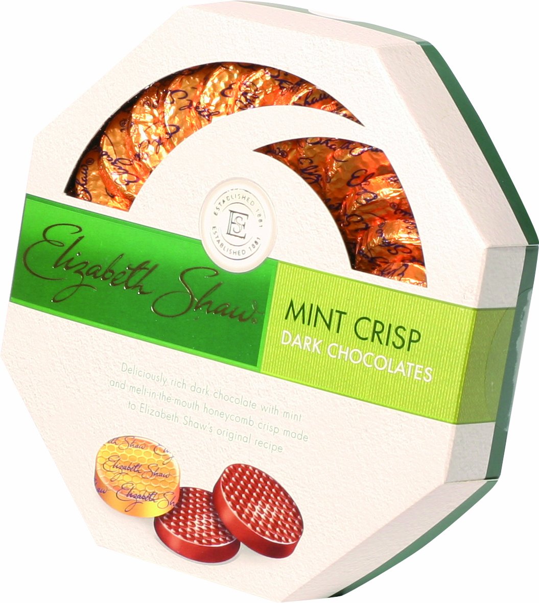Elizabeth Shaw Dark Chocolate Mint Crisps (Pack Of 2)
