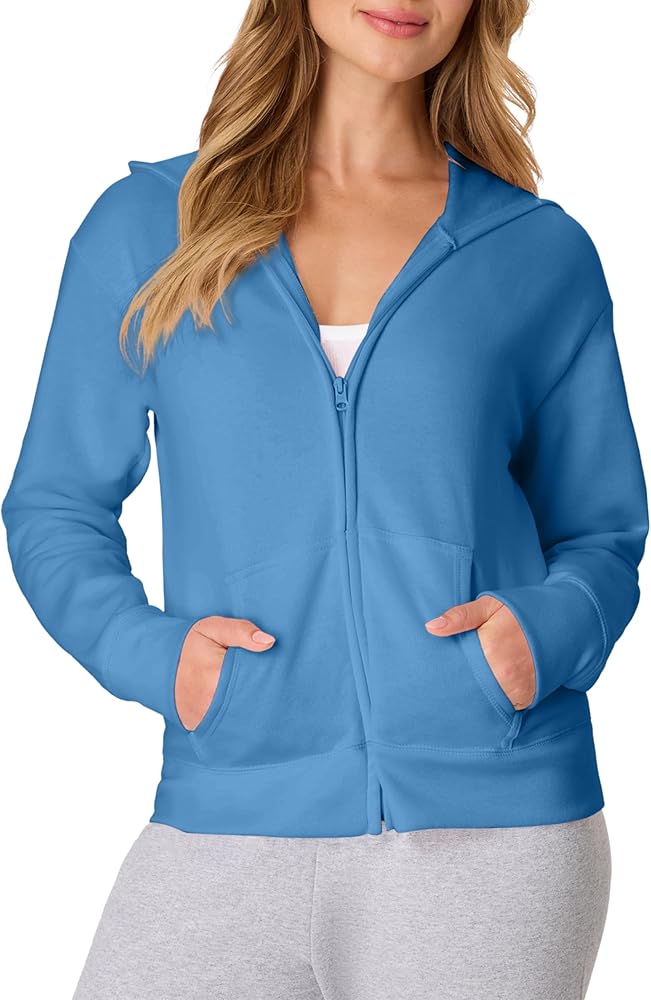 Hanes Women's Hoodie, EcoSmart Fleece Full-Zip Hoodie, Zip-Up