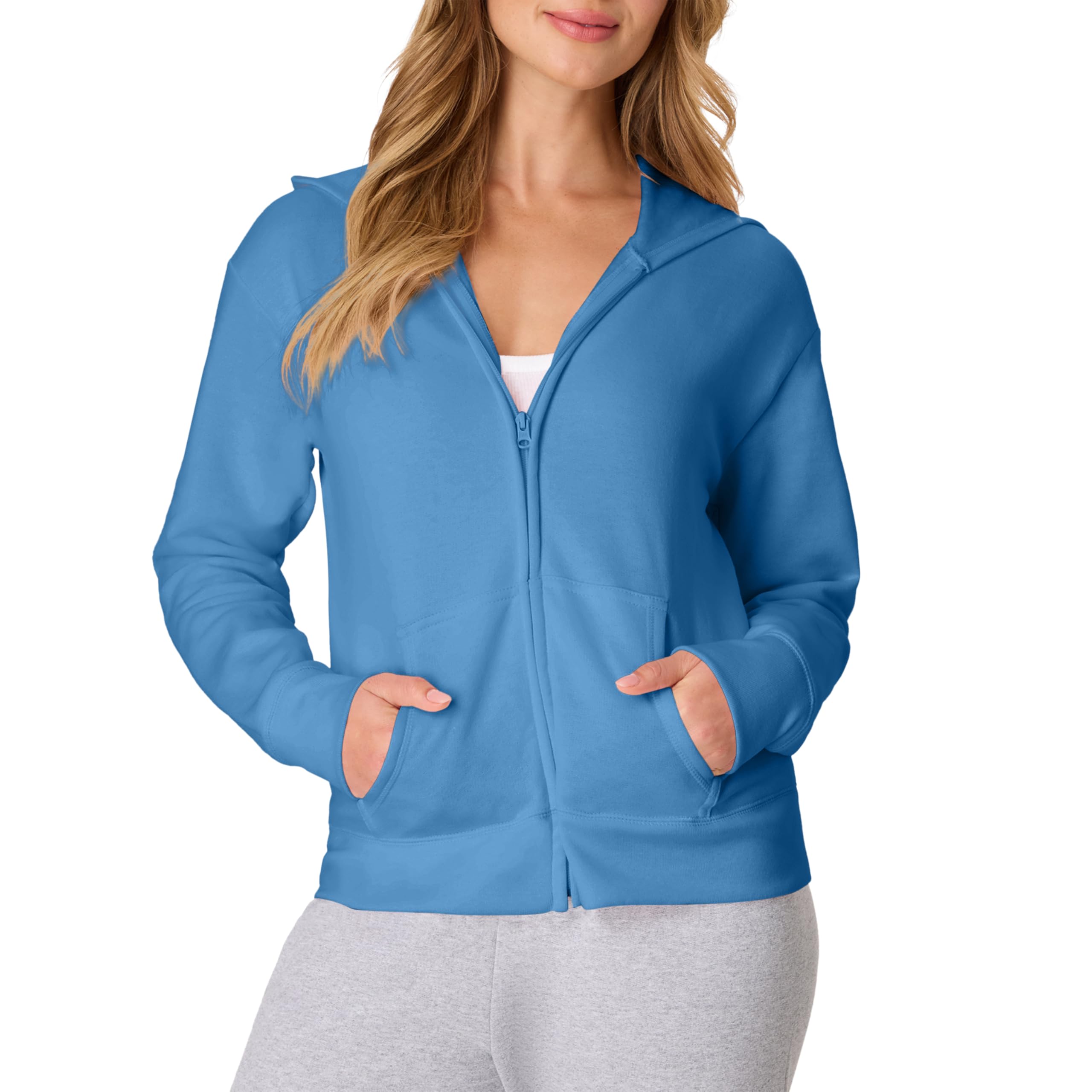 hanes Women's EcoSmart Fleece Sweatshirt for Women, Soft Midweight - Full-Zip Hoodie, Sweatshirt, or 1/4 Zip-picture-38