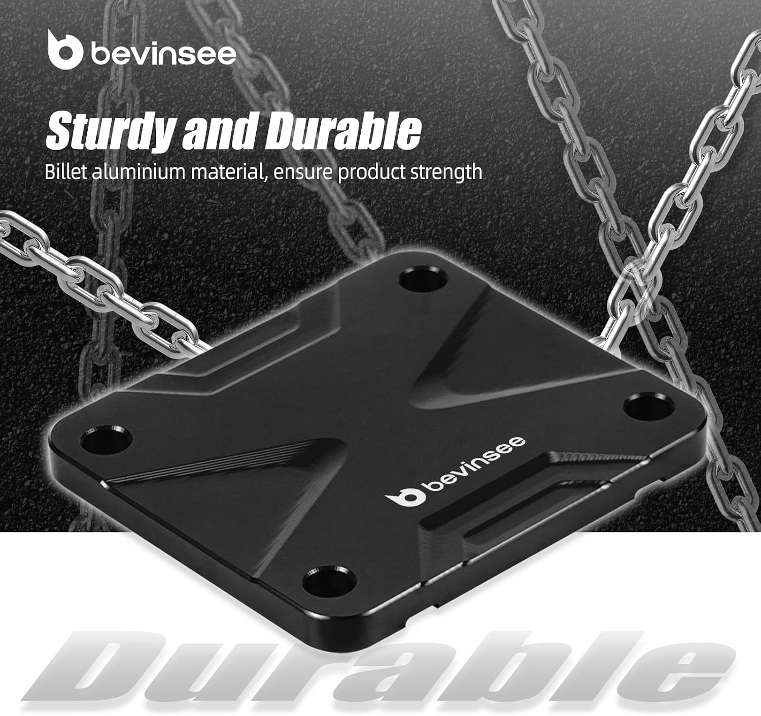 Bevinsee 3.5L 4L V6 Gas Timing Chain Cover Plate Compatible with Toyota 4Runner 2010-2024, Tacoma 2016-2022, FJ Cruiser 2007-2014 Black