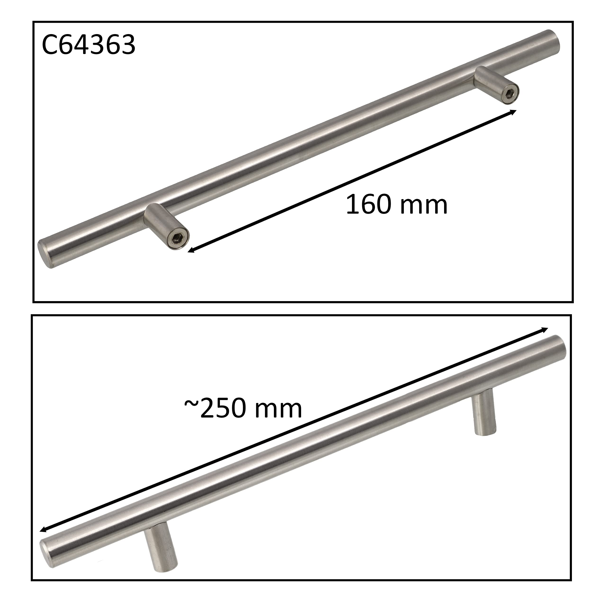 AERZETIX - C64363 - Set of 2 furniture handles with a distance of